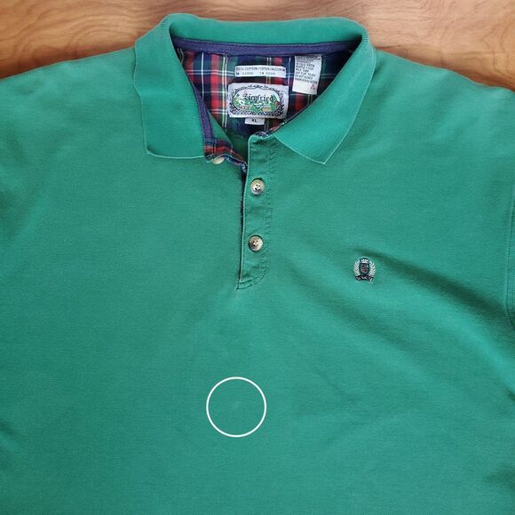 Vintage Polo Shirt Mens XL Kelly Green Short Sleeve Cotton Preppy Golf Siegfried - Picture 8 of 12